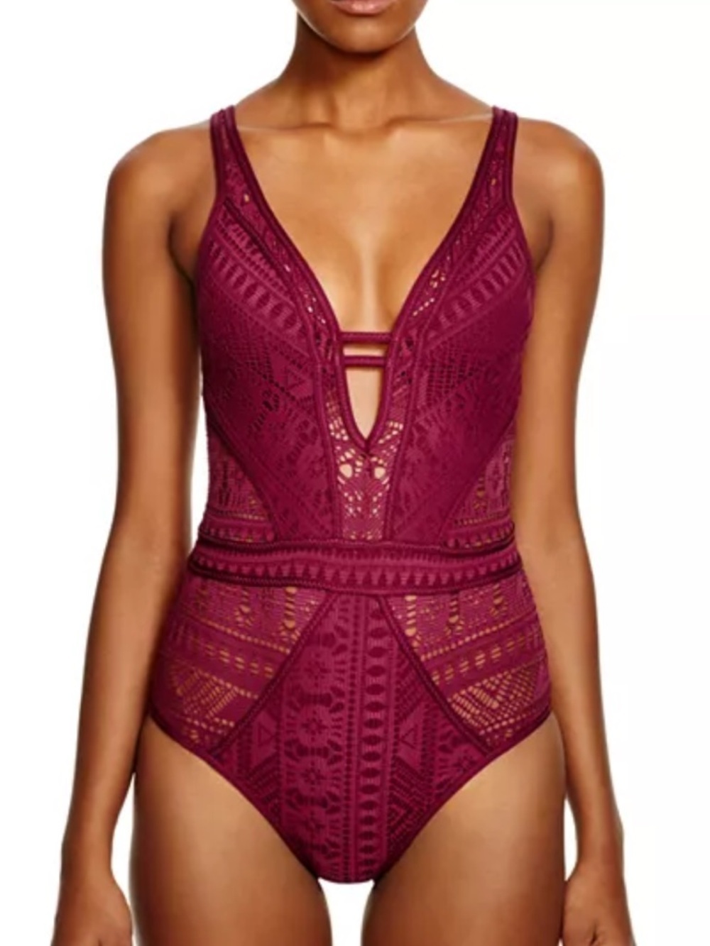 BECCA by Rebecca Virtue La Boheme One Piece Swimsuit S